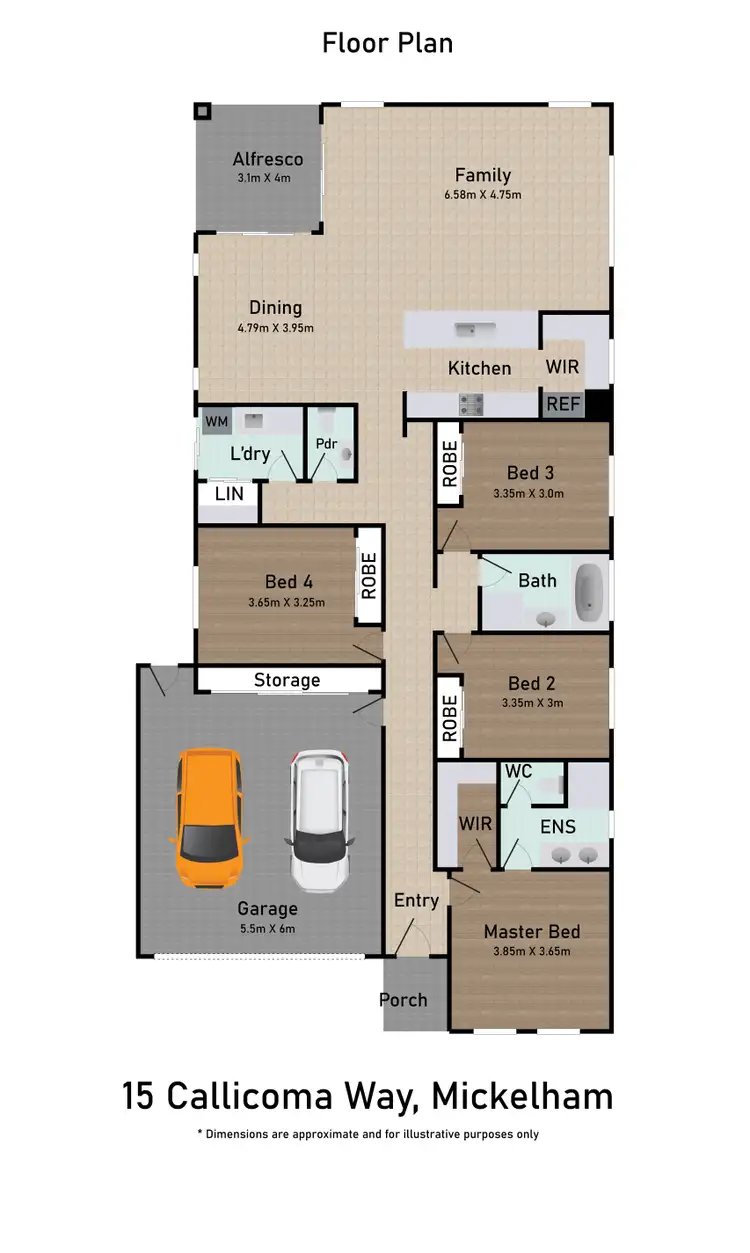 Floorplan of Homely house listing, 15 Callicoma Street, Mickleham VIC 3064