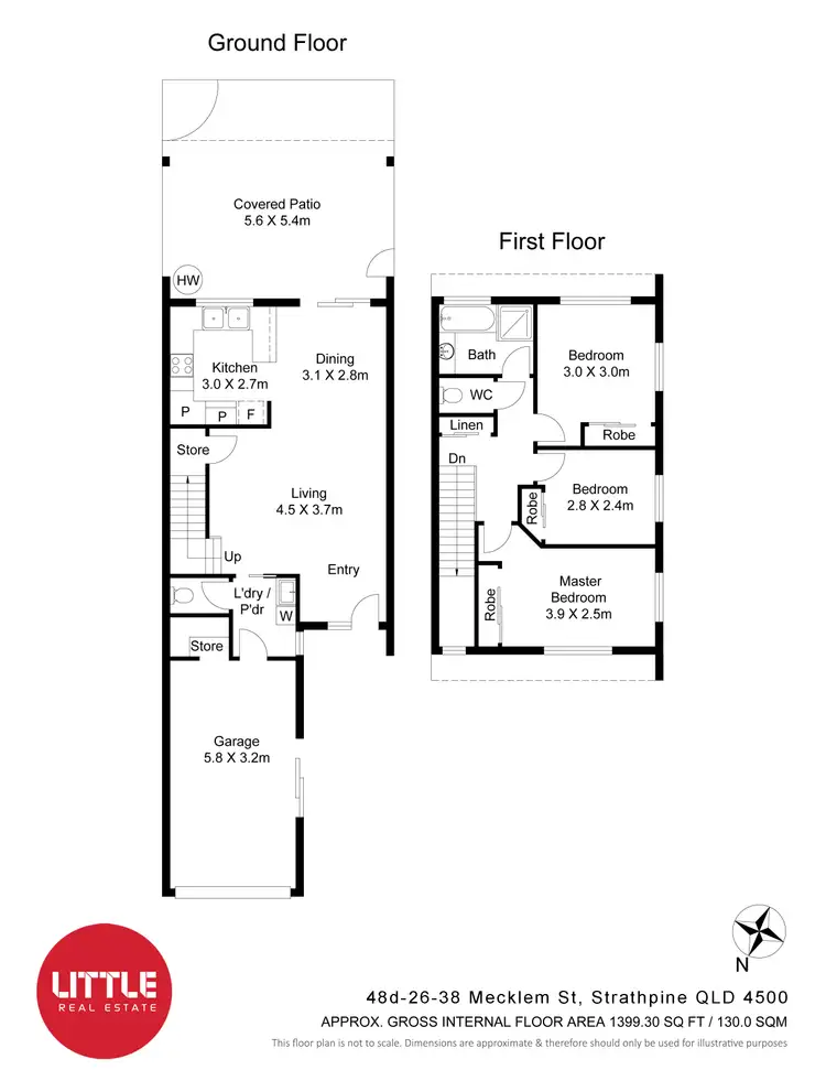 Floorplan of Homely townhouse listing, 48D/26-38 Mecklem Street, Strathpine QLD 4500