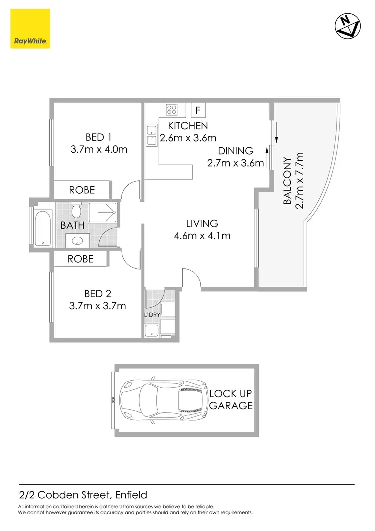 Floorplan of Homely apartment listing, 2/2 Cobden Street, Enfield NSW 2136