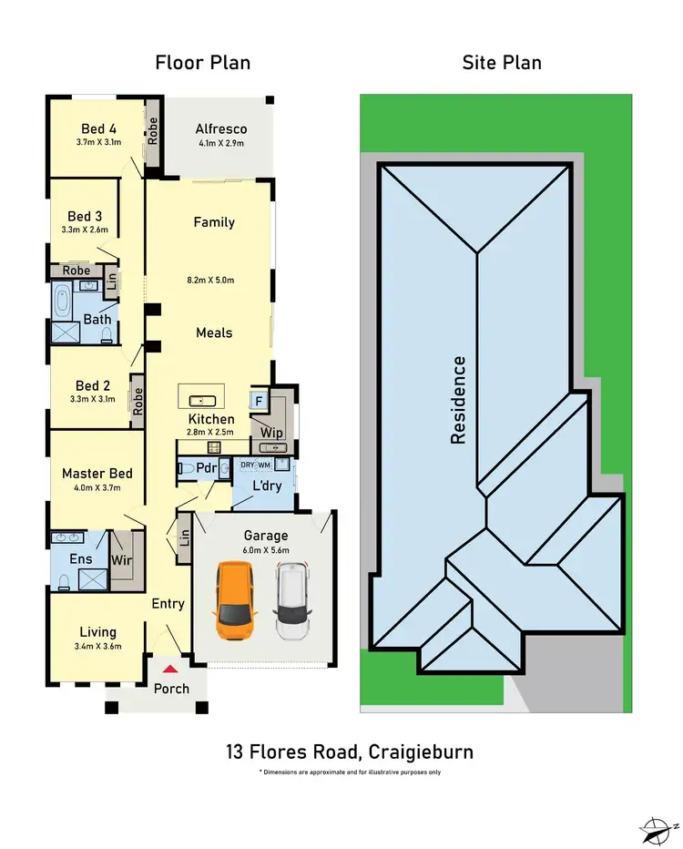 Floorplan of Homely house listing, 13 Flores Road, Craigieburn VIC 3064