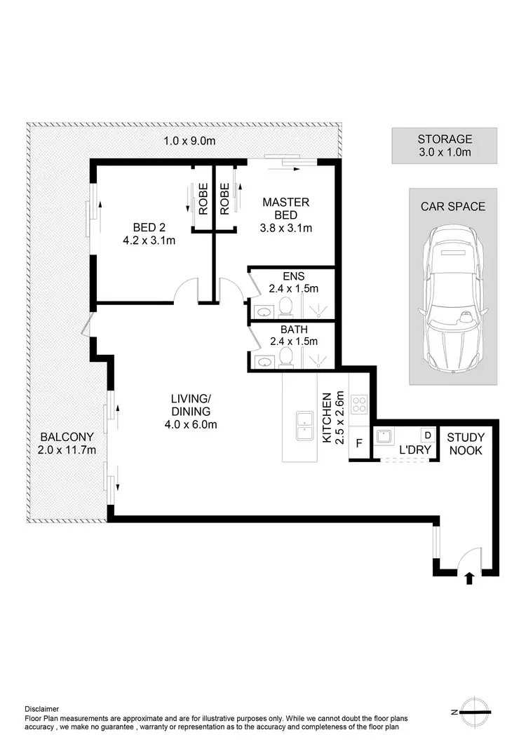 Floorplan of Homely apartment listing, 209/20 -24 Epping Road, Epping NSW 2121