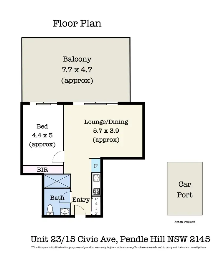 Floorplan of Homely unit listing, 23/15 Civic Avenue, Pendle Hill NSW 2145