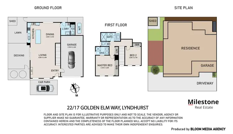 Floorplan of Homely townhouse listing, 22/17 Golden Elm Way, Lyndhurst VIC 3975