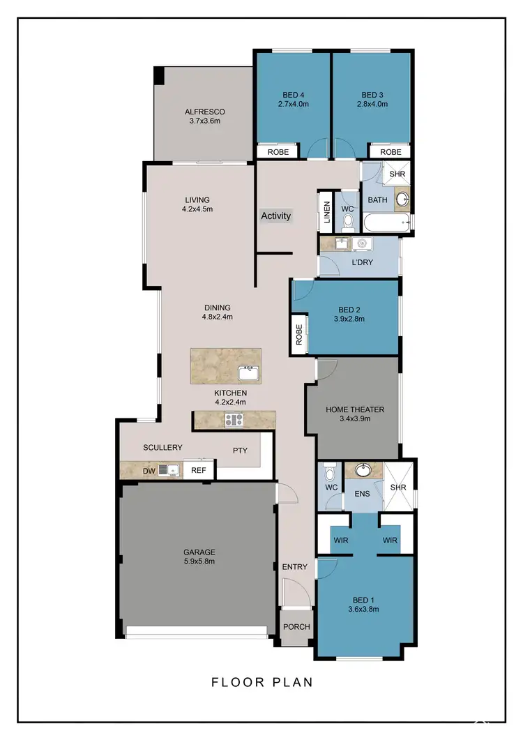 Floorplan of Homely house listing, 7 Patens Grove, Byford WA 6122