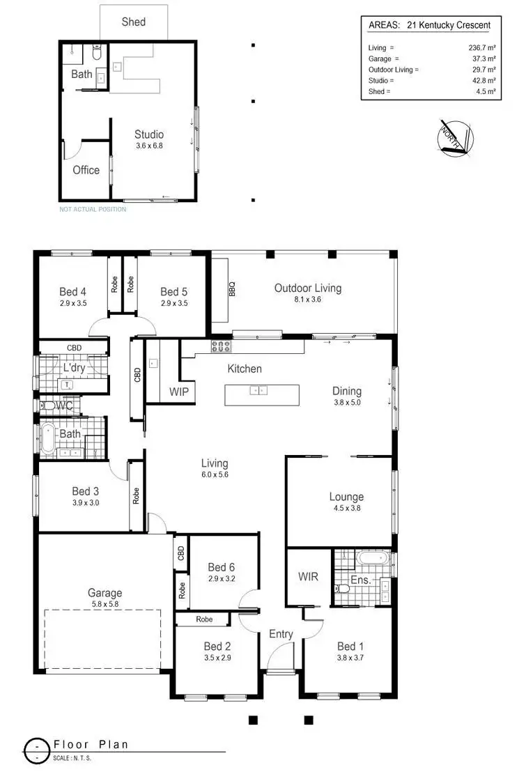 Floorplan of Homely house listing, 21 Kentucky Crescent, Gobbagombalin NSW 2650