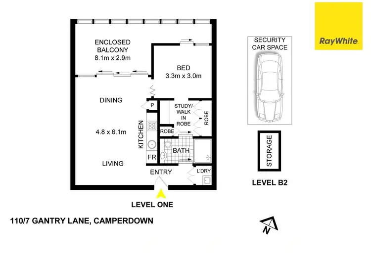 Floorplan of Homely apartment listing, 110/7 Gantry Lane, Camperdown NSW 2050