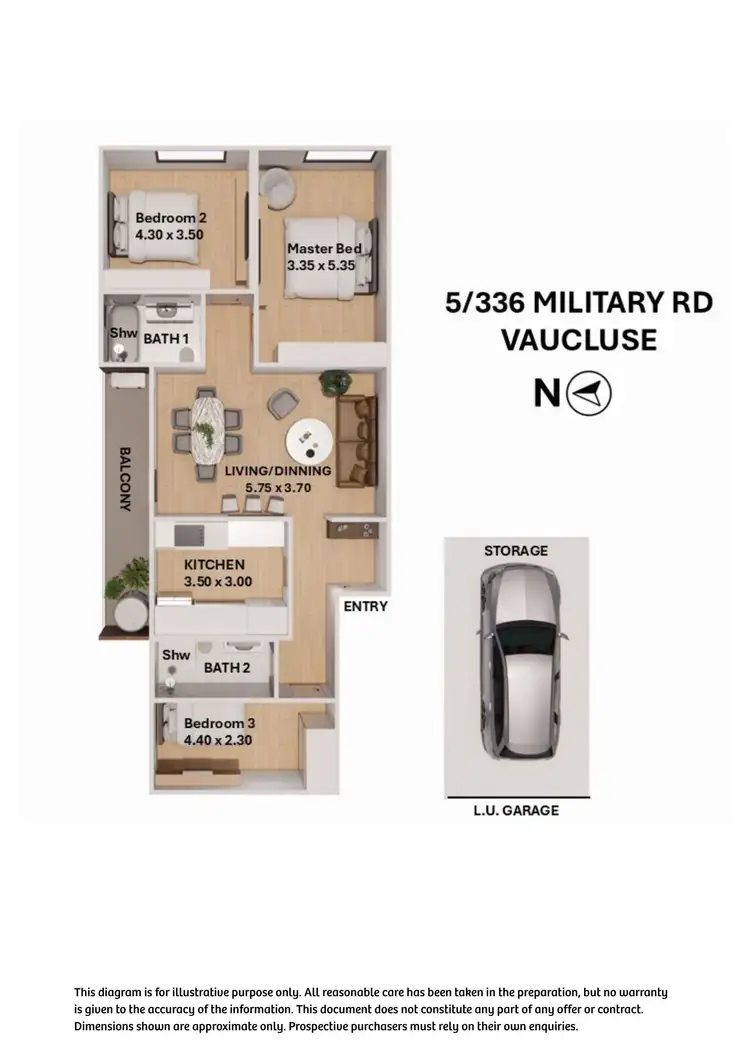 Floorplan of Homely apartment listing, 5/336 Military Road, Vaucluse NSW 2030
