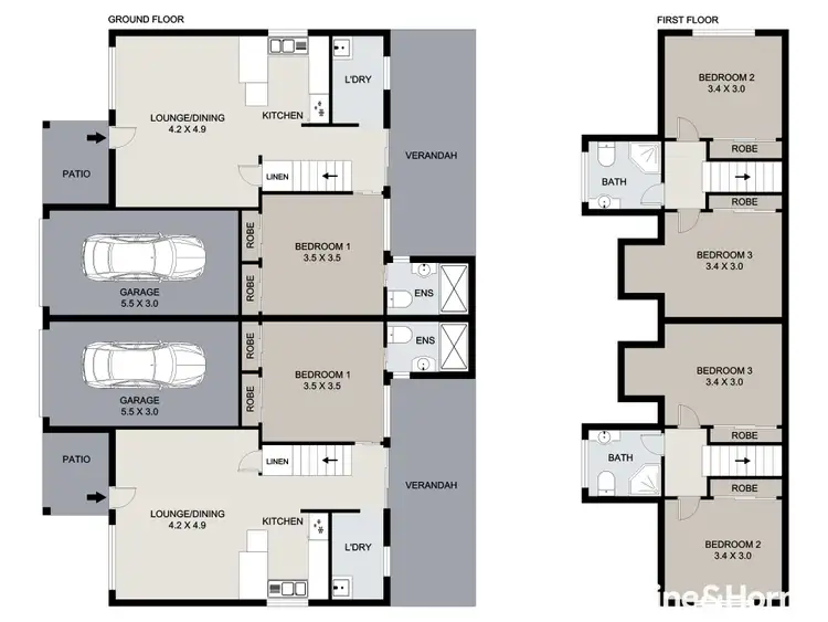 Floorplan of Homely block of units listing, 1-4/32A Rossella Street, West Gladstone QLD 4680