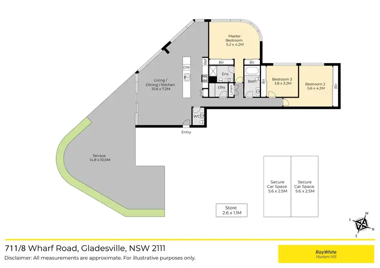 Floorplan of Homely apartment listing, 711/8 Wharf Road, Gladesville NSW 2111