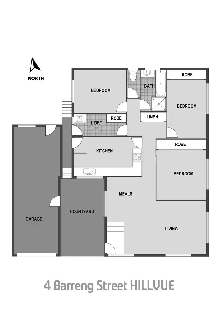 Floorplan of Homely house listing, 4 Barreng Street, Hillvue NSW 2340