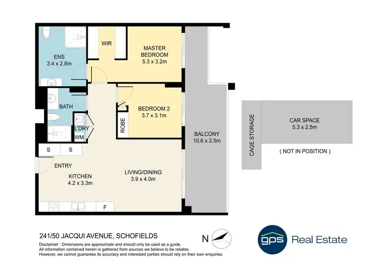 Floorplan of Homely apartment listing, 241/50B Jacqui Avenue, Schofields NSW 2762
