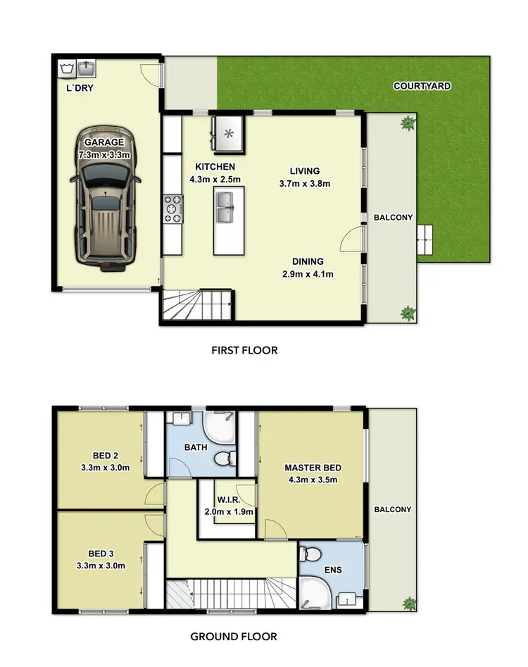 Floorplan of Homely townhouse listing, 1/8 Monmouth Street, Morningside QLD 4170