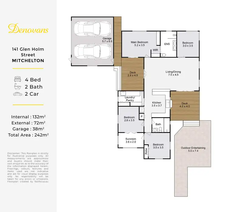 Floorplan of Homely house listing, 141 Glen Holm Street, Mitchelton QLD 4053
