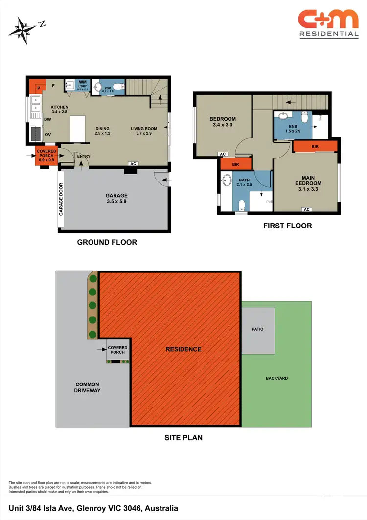Floorplan of Homely townhouse listing, 3/84 Isla Avenue, Glenroy VIC 3046