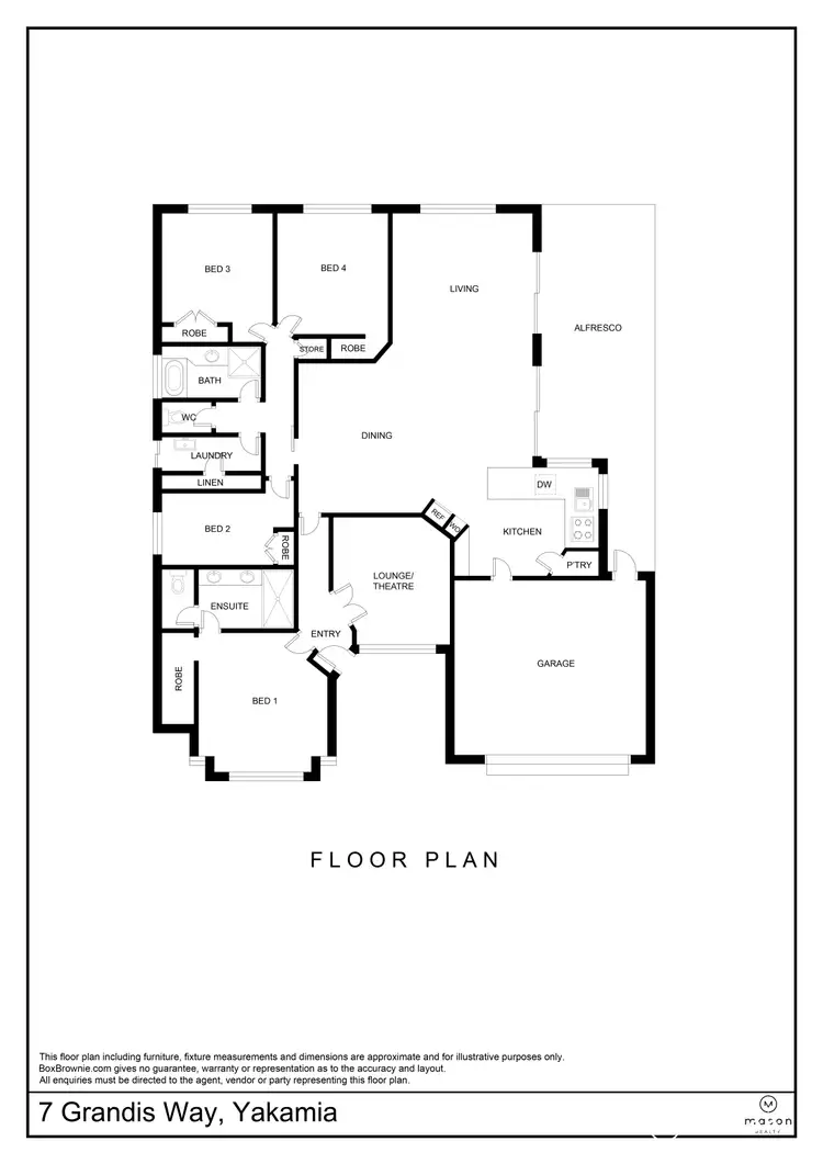 Floorplan of Homely house listing, 7 Grandis Way, Yakamia WA 6330