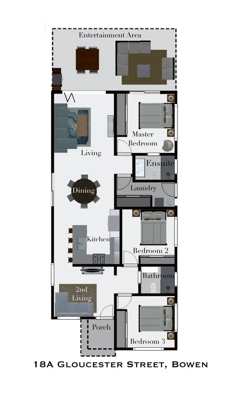 Floorplan of Homely house listing, 18A Gloucester Street, Bowen QLD 4805
