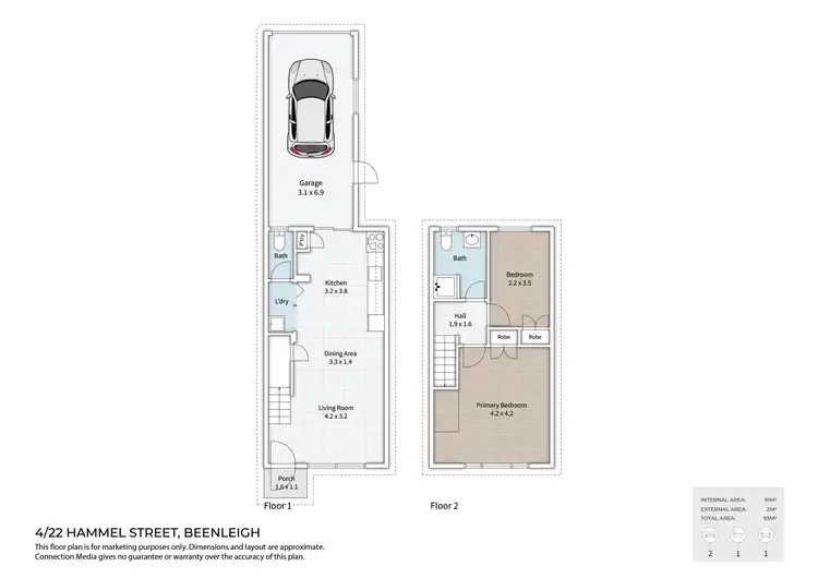 Floorplan of Homely townhouse listing, 4/20-26 Hammel Street, Beenleigh QLD 4207