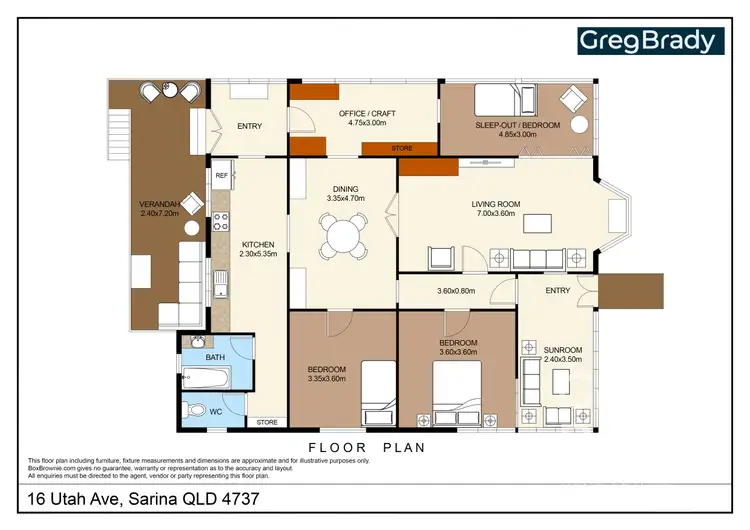 Floorplan of Homely house listing, 16 Utah Avenue, Sarina QLD 4737