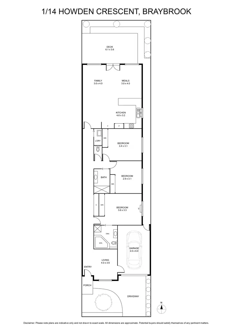 Floorplan of Homely house listing, 1/14 Howden Crescent, Braybrook VIC 3019