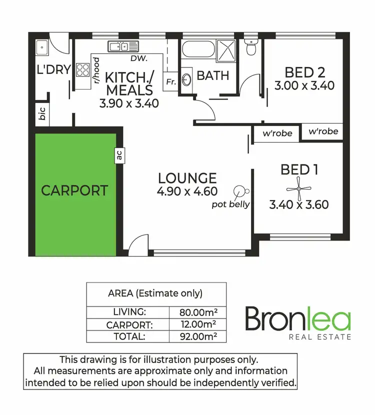 Floorplan of Homely unit listing, 2/3 North Street, Somerton Park SA 5044