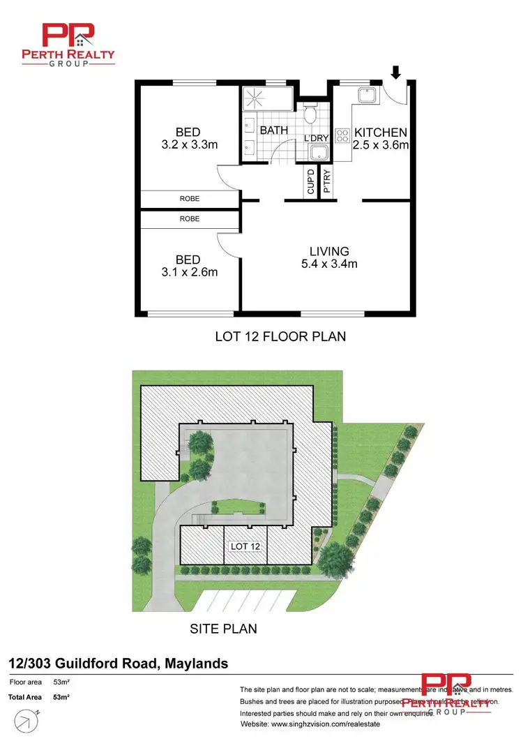 Floorplan of Homely apartment listing, 12/303 Guildford Road, Maylands WA 6051
