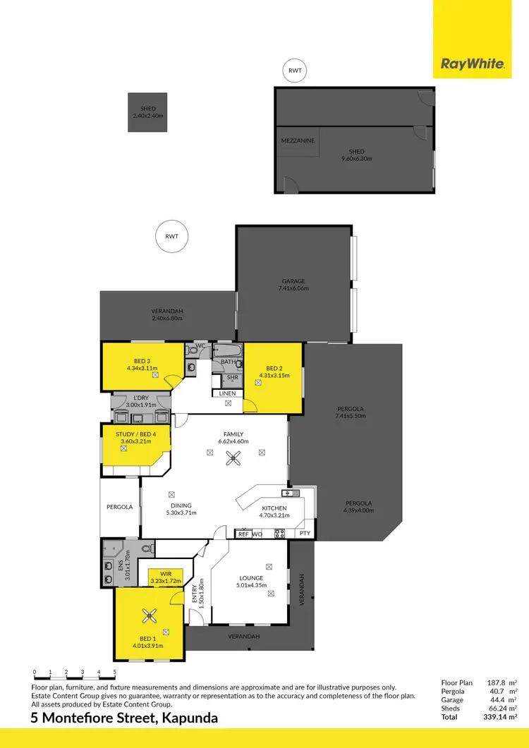 Floorplan of Homely house listing, 5 Montefiore Street, Kapunda SA 5373