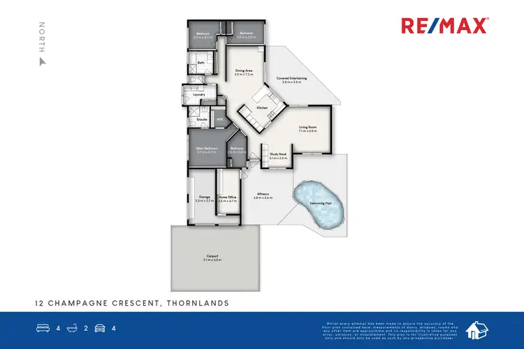 Floorplan of Homely house listing, 12 Champagne Crescent, Thornlands QLD 4164