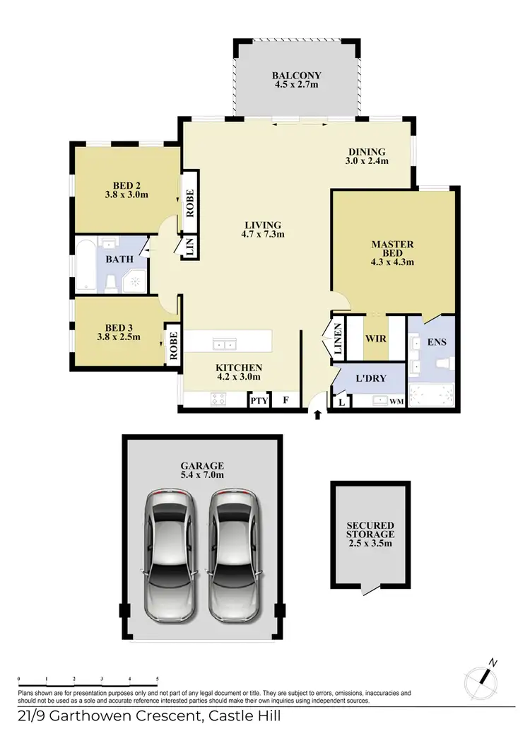 Floorplan of Homely apartment listing, 21/9 Garthowen Crescent, Castle Hill NSW 2154