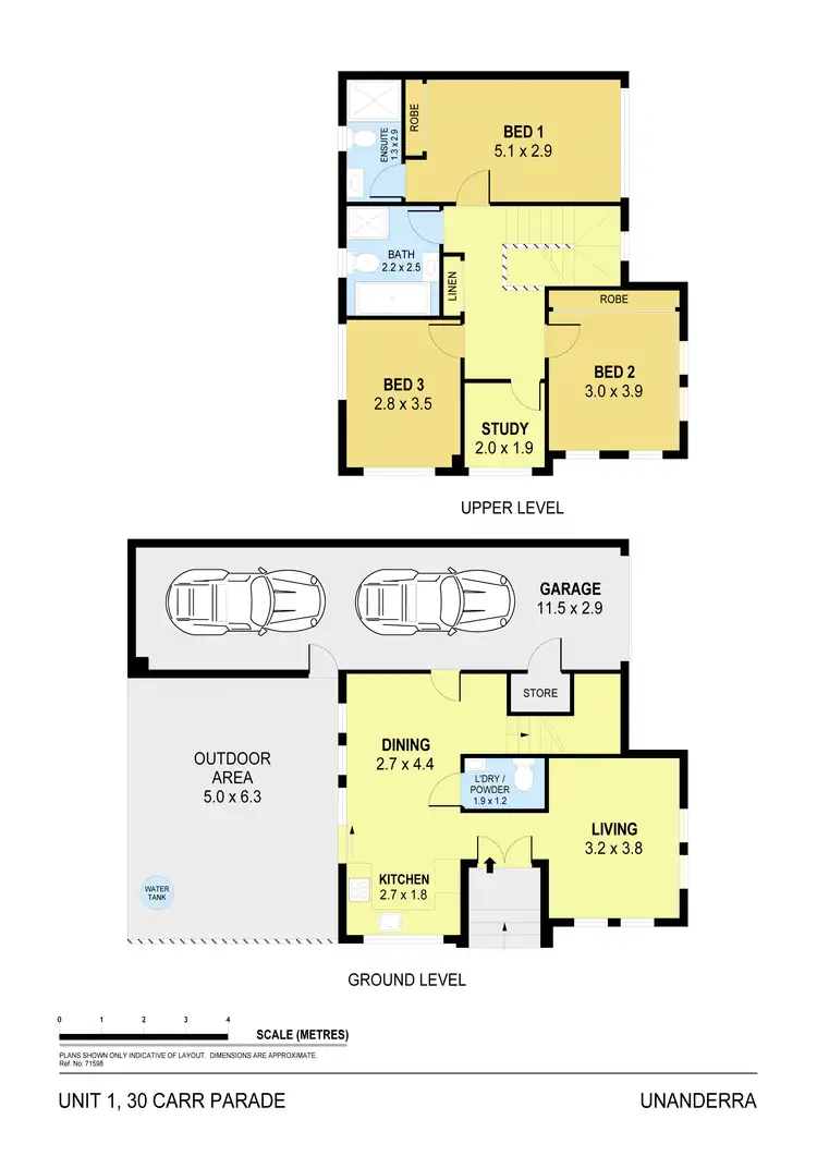 Floorplan of Homely townhouse listing, 1/30 Carr Parade, Unanderra NSW 2526