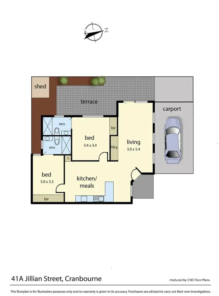 Floorplan of Homely unit listing, 41A Jillian Street, Cranbourne VIC 3977