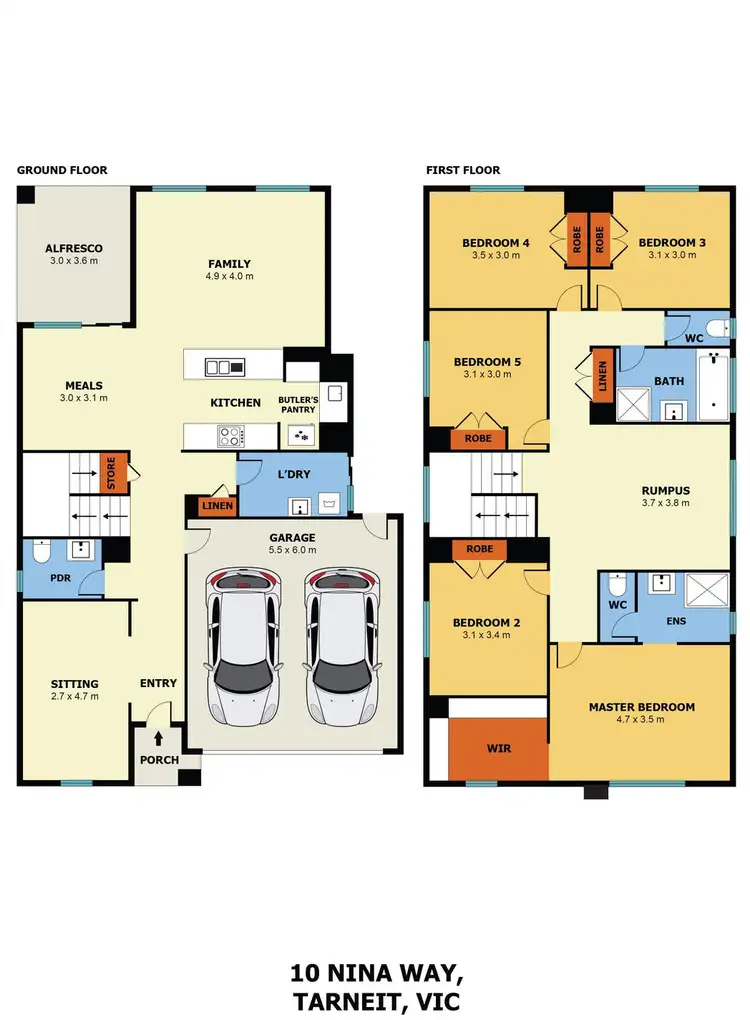 Floorplan of Homely house listing, 10 Nina Way, Tarneit VIC 3029