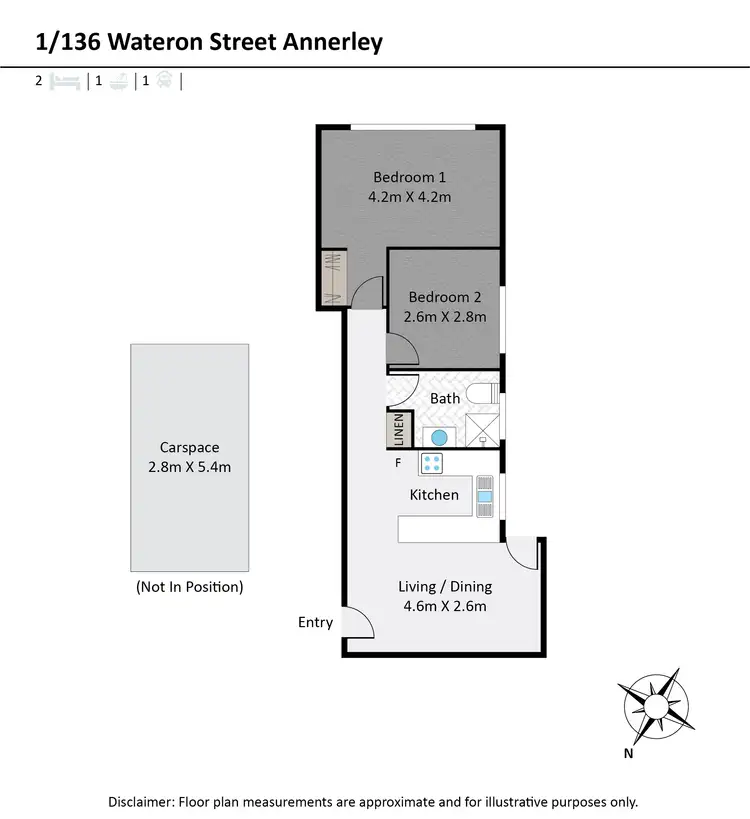 Floorplan of Homely unit listing, 1/136 Waterton Street, Annerley QLD 4103