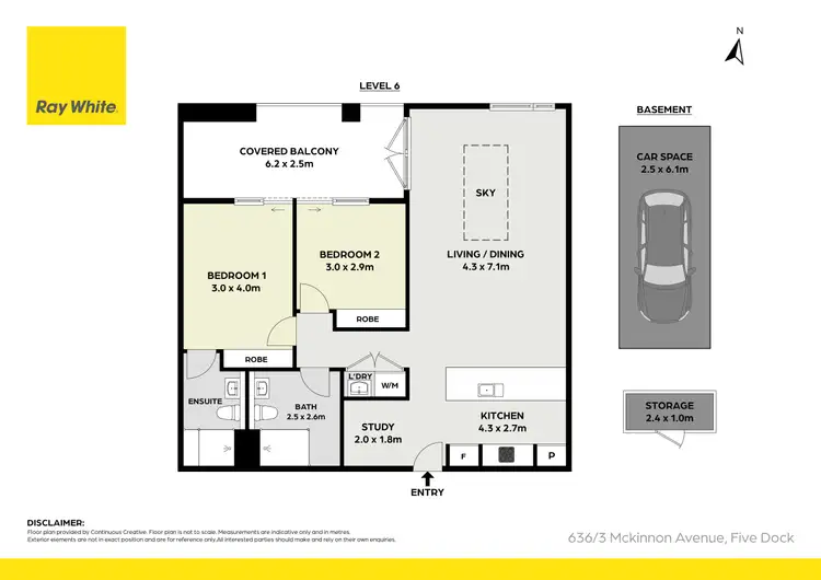 Floorplan of Homely apartment listing, 636/3 Mckinnon Avenue, Five Dock NSW 2046