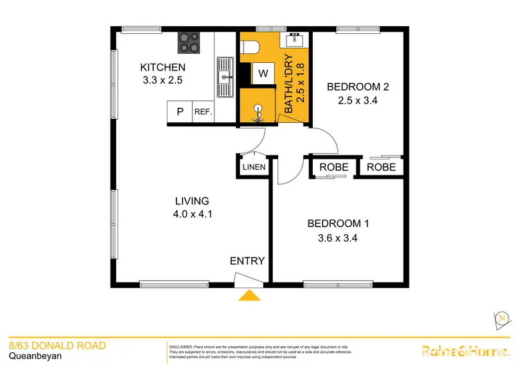 Floorplan of Homely unit listing, 8/63 Donald Road, Karabar NSW 2620