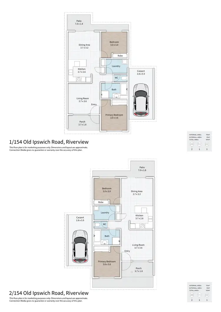 Floorplan of Homely house listing, 1-2/154 Old Ipswich Road, Riverview QLD 4303