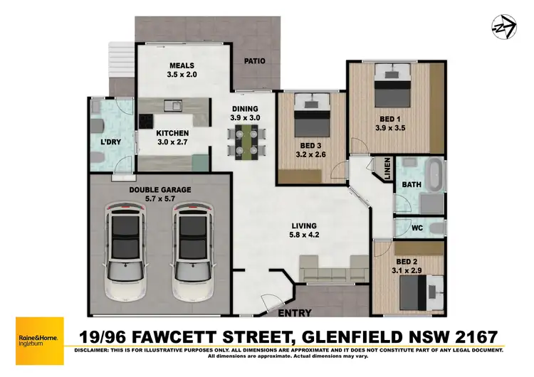 Floorplan of Homely villa listing, 19/96 Fawcett Street, Glenfield NSW 2167