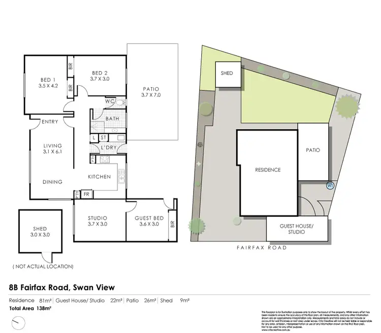 Floorplan of Homely house listing, 8B Fairfax Road, Swan View WA 6056
