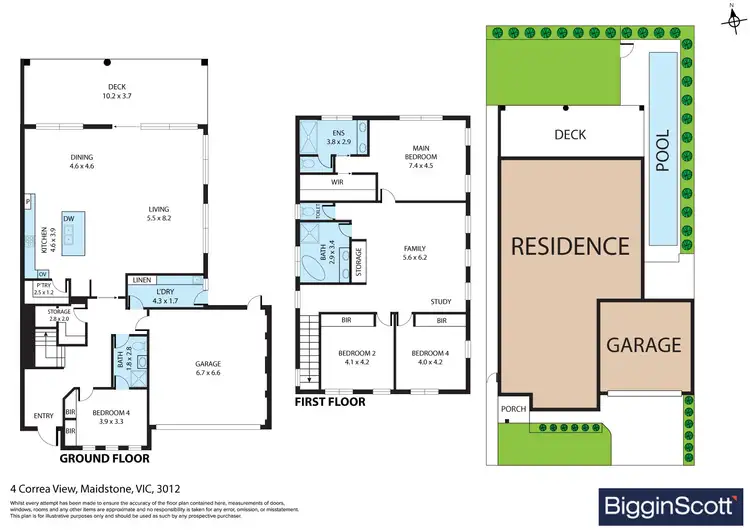 Floorplan of Homely house listing, 4 Correa View, Maidstone VIC 3012