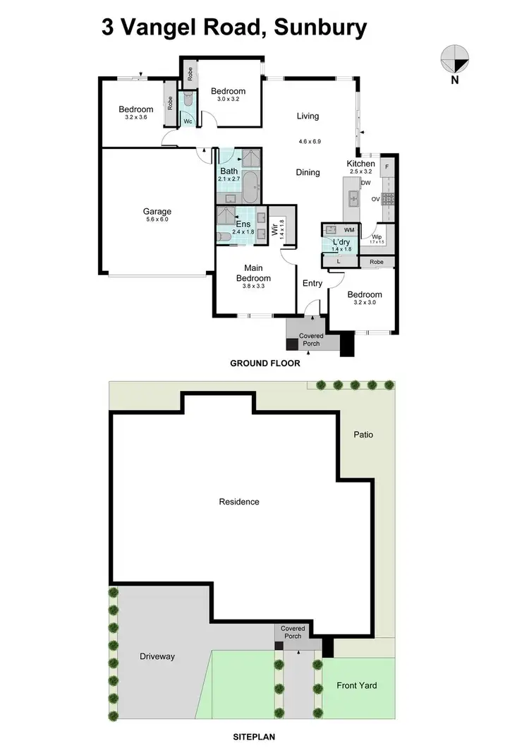 Floorplan of Homely house listing, 3 Vangel Road, Sunbury VIC 3429