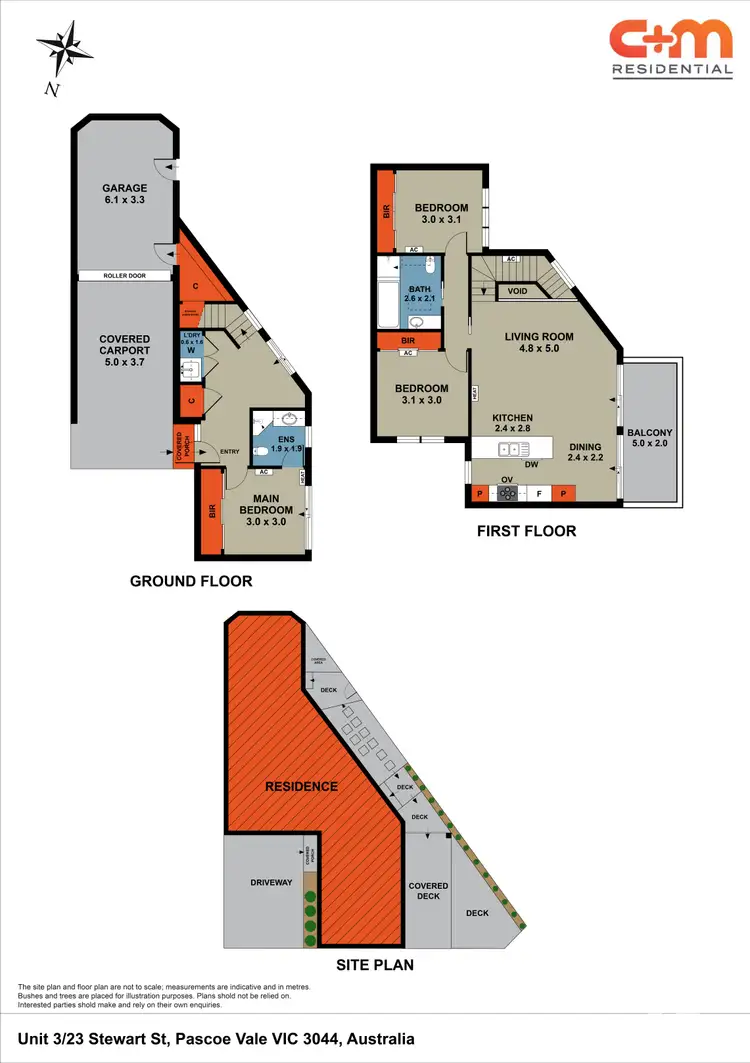 Floorplan of Homely townhouse listing, 3/23 Stewart Street, Pascoe Vale VIC 3044