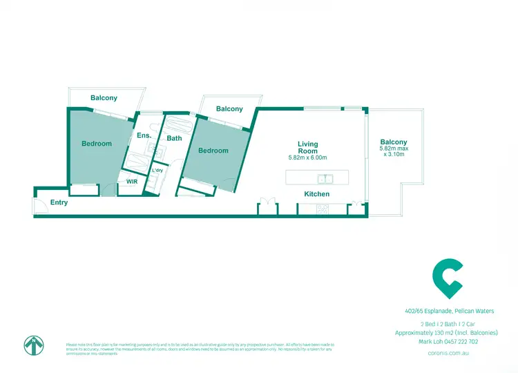 Floorplan of Homely unit listing, 402/65 Esplanade, Golden Beach QLD 4551