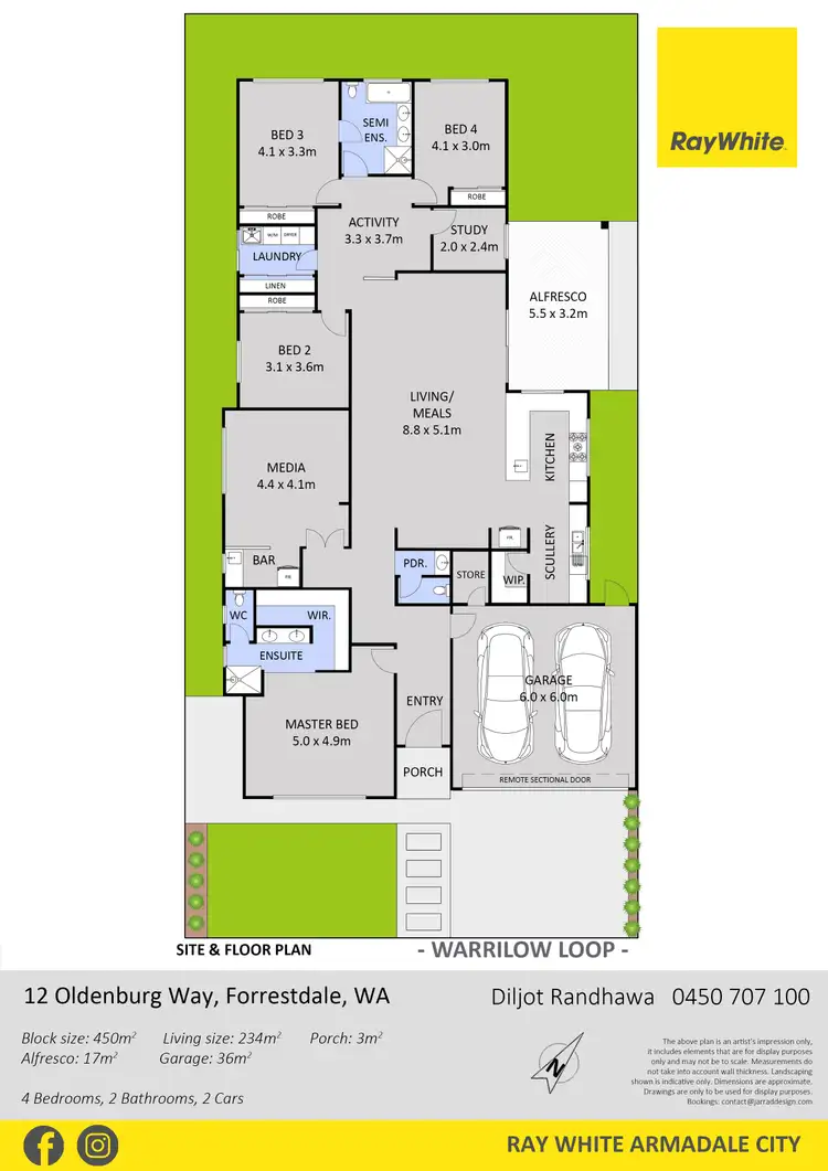 Floorplan of Homely house listing, 12 Oldenburg Way, Forrestdale WA 6112