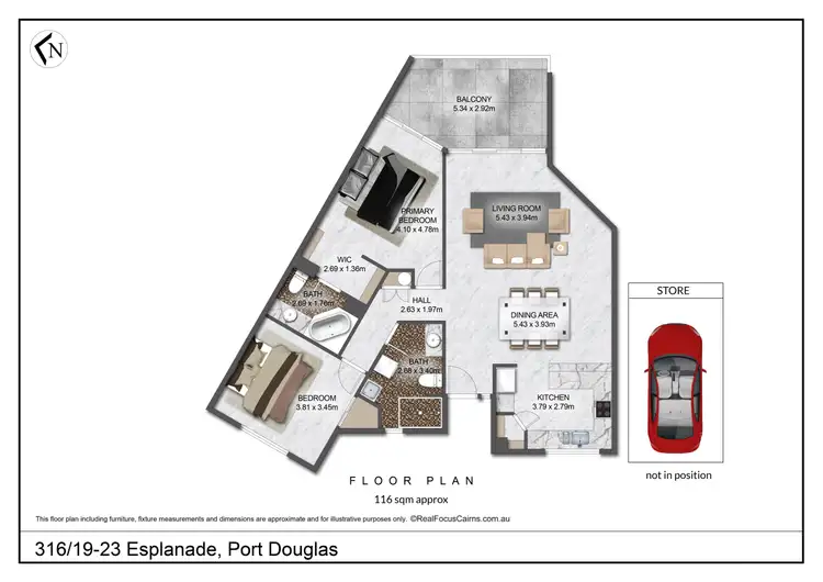Floorplan of Homely apartment listing, 316/19-23 Esplanade, Port Douglas QLD 4877
