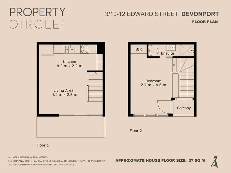 Floorplan of Homely townhouse listing, 3/10-12 Edward Street, Devonport TAS 7310