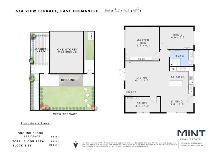 Floorplan of Homely villa listing, 67A View Terrace, East Fremantle WA 6158
