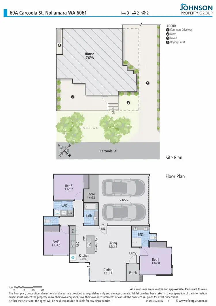 Floorplan of Homely villa listing, 69A Carcoola Street, Nollamara WA 6061