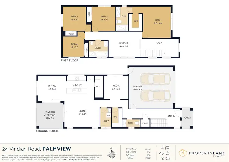Floorplan of Homely house listing, 24 Viridian Road, Palmview QLD 4553