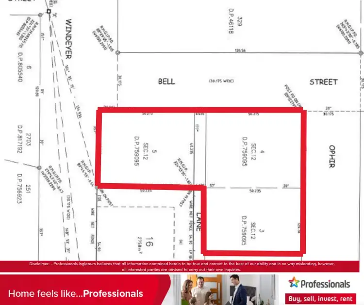 Floorplan of Homely land listing, LOT 3 /4 /5, 1663 -1665 Windeyer Road, Mudgee NSW 2850