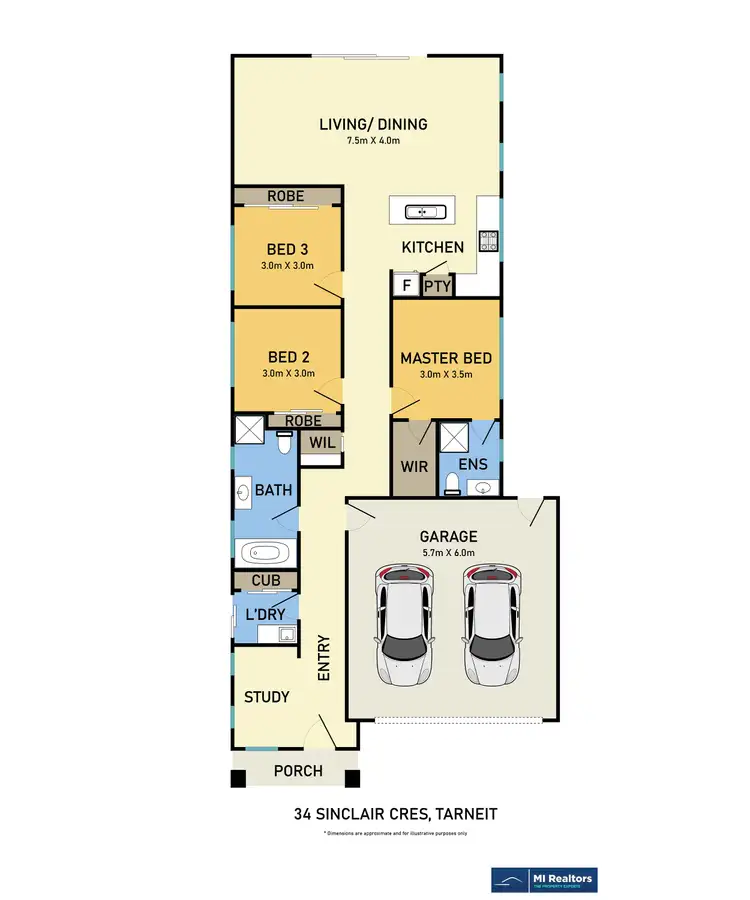 Floorplan of Homely house listing, 34 Sinclair Crescent, Tarneit VIC 3029