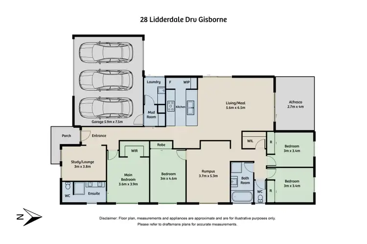 Floorplan of Homely house listing, 28 Lidderdale Drive, Gisborne VIC 3437